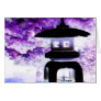 Artsy Japanese Pagoda Style Garden Lantern Card