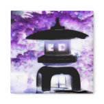 Artsy Japanese Pagoda Style Garden Lantern Fridge Magnet