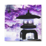 Artsy Japanese Pagoda Style Garden Lantern Fridge Magnets