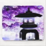 Artsy Japanese Pagoda Style Garden Lantern Mouse Pads