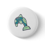artsy patterned dolphin design buttons