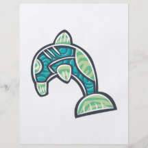 artsy patterned dolphin design custom flyer