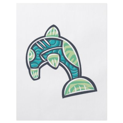 artsy patterned dolphin design custom flyer by doonidesignsanimals