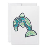 artsy patterned dolphin design invitations