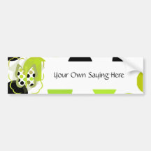 Artsy Polka Dot Butterfly Bumper Sticker