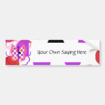 Artsy Polka Dot Butterfly Bumper Sticker