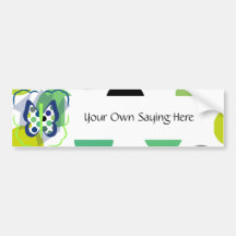 Artsy Polka Dot Butterfly Bumper Sticker