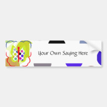 Artsy Polka Dot Butterfly Bumper Sticker
