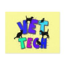 Artsy Vet Tech Gifts, Unique artist drawn design Postcards
