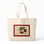 Artwork of Wild Plums with Leaf: Colour Pencil Rea bags