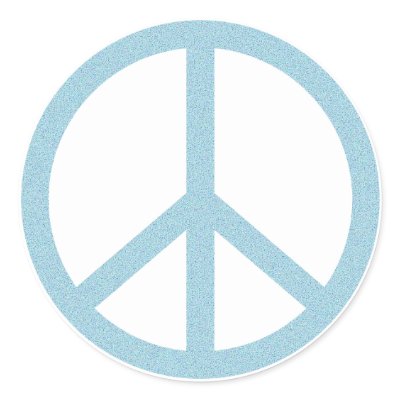 Arty Blue Peace Symbol by chmayer