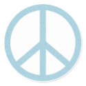 Arty Blue Peace Symbol stickers