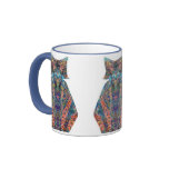 arty cat mug