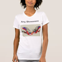 arty designer shoes tees