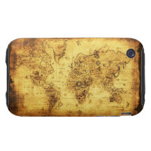 Arty Old World Map iPhone 3 Case