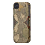 Arty Vintage 1595 Old World Map iPhone 4 Case