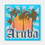Aruba Beaches Sunset Fridge Magnets