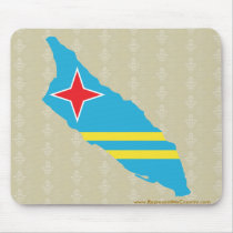 Aruba Flag Map full size Mousepads