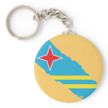 Aruba flag map keychain