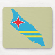 Aruba flag map mouse mats