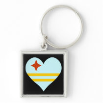 Aruba Heart Key Chain