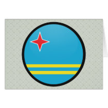 Aruba quality Flag Circle Greeting Card