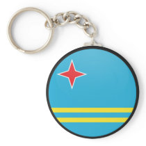 Aruba quality Flag Circle Key Chains