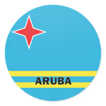 Aruba Roundel quality Flag Round Sticker