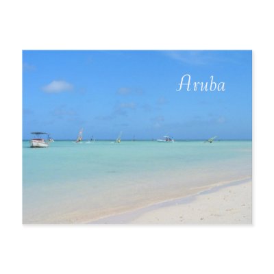 Aruba Sailboarding Postcard by cbm1971