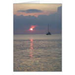 Aruba Sunset vertical Greeting Card