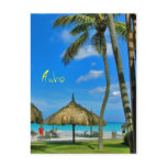 Aruba Tiki Hut Postcard