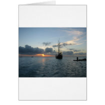 Aruba with boat & sunset cards