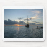 Aruba with boat & sunset mousepad