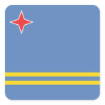 Aruban Flag Square Stickers