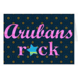 Arubans Rock - Cute Pink Card