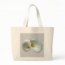 Arum White Lilies Canvas Bags