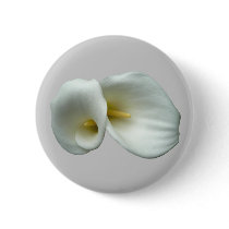 Arum White Lilies Pin
