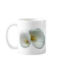 Arum White Lilies Coffee Mugs