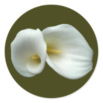 Arum White Lilies Sticker