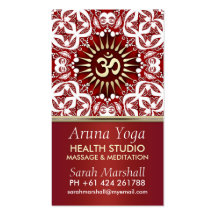 Aruna Yoga Eastern New Age Business Card