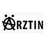Ärztin icon photo card template