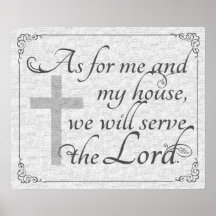 As For Me and My House We Will Serve the Lord Poster