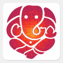 AS GANESH SHOWS SQUARE STICKERS