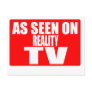 AS SEEN ON REALITY TV POST CARDS