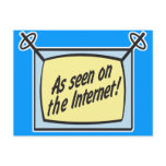 as seen on the internet postcard