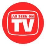 As Seen on TV Round Stickers