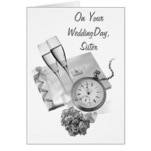 AS TIME GOES BY=SISTER'S WEDDING CARD