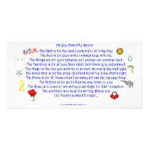 As You Await My Return  Freedom Poem with Graphics Personalized Photo Card