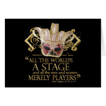 As You Like It Stage Quote (Gold Version) Cards