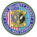 ASA Cold War Vet 2 Round Sticker